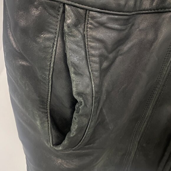 Danier Men's Black Leather Jacket with Quilt Zip out Lining Size 40/XL - Picture 4 of 15